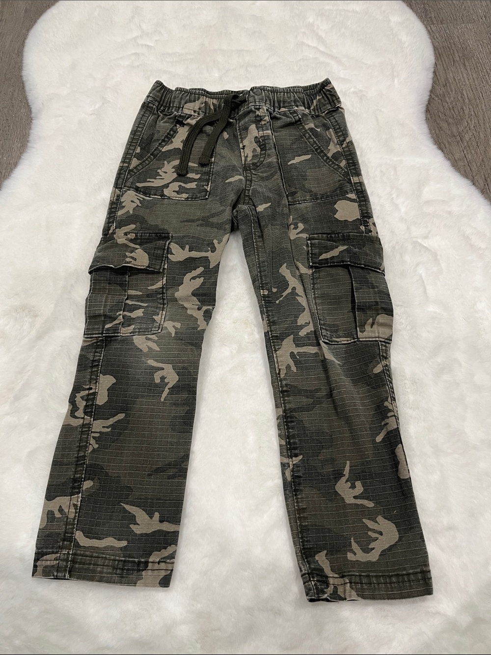 Old Navy Boys' Camouflage Elastic Waist Pants — Olive & Tan